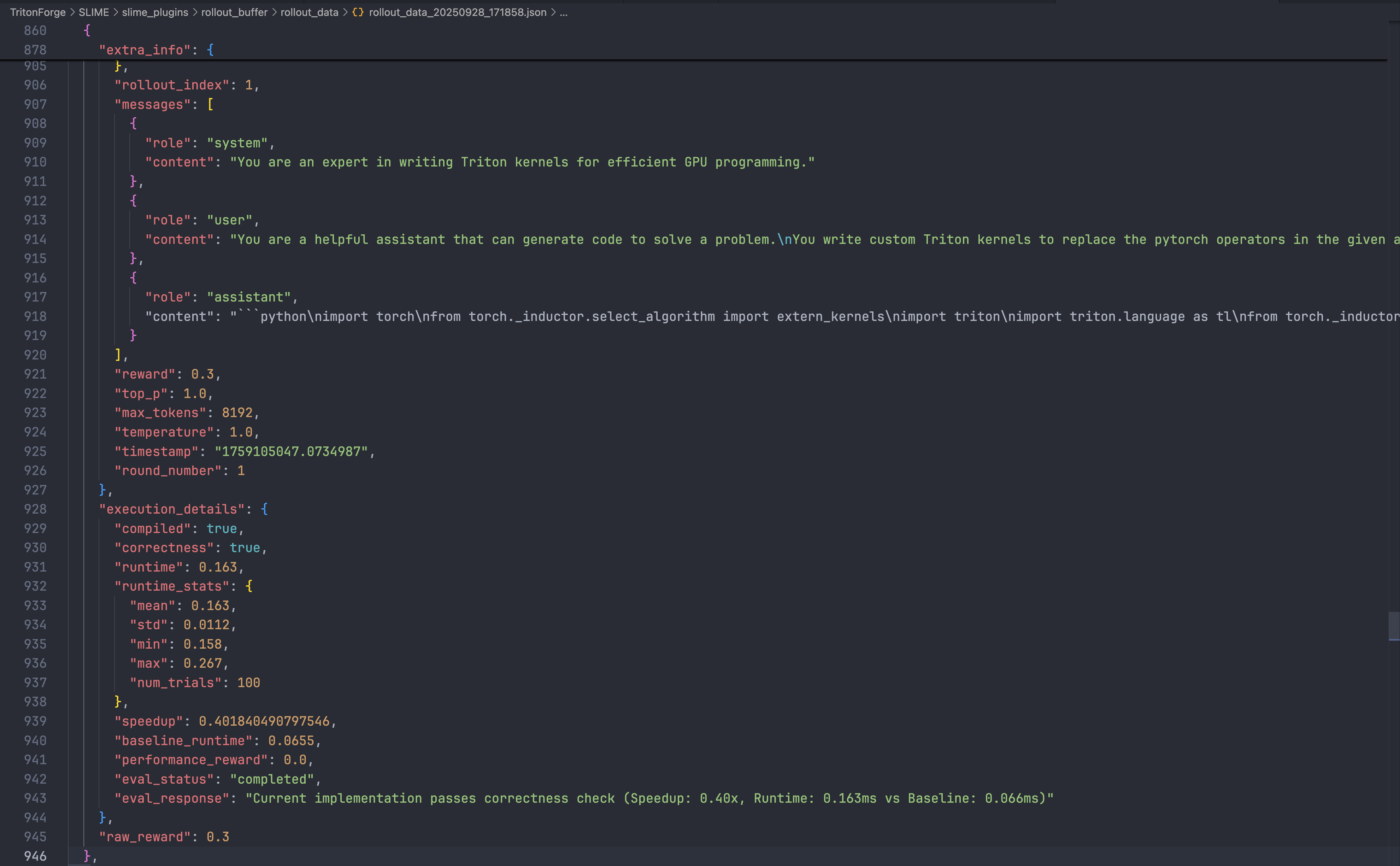 One random single-turn sample